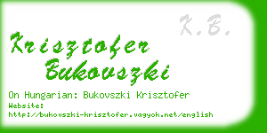 krisztofer bukovszki business card